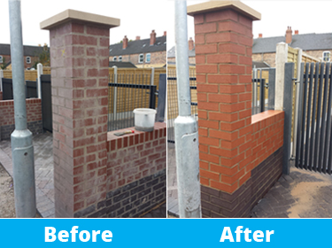 before and after of brick cleaning