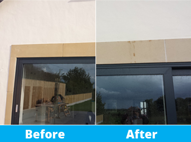 before and after of wall cleaning